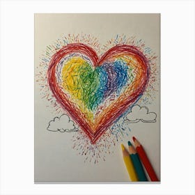 Rainbow Heart 14 Canvas Print