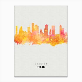 Houston Texas City watercolor Canvas Print