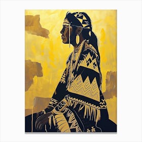 Iroquois Ideals In Abstract Art ! Native American Art Canvas Print