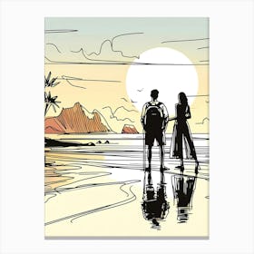 Creative Love And Relationship Illustration 79 Canvas Print