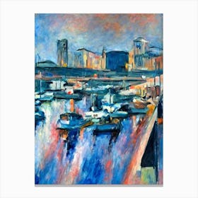Port Of Bilbao Spain Abstract Block 2 harbour Canvas Print