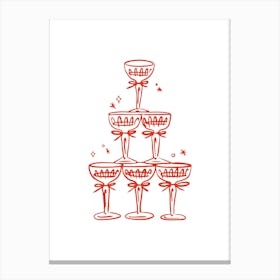 Champagne Glasses Canvas Print