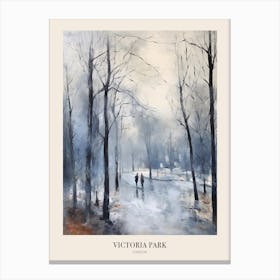 Winter City Park Poster Victoria Park London 3 Canvas Print