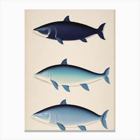 Blue Whale Vintage Poster Canvas Print