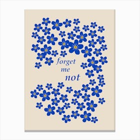 Forget Me Not Floral Canvas Print