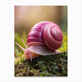 Pink Snail 0 Canvas Print