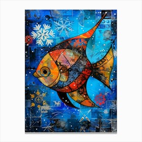 Fish In The Snow Canvas Print