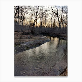 Sunrise Over A Stream Canvas Print