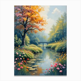 Autumn By The River Canvas Print