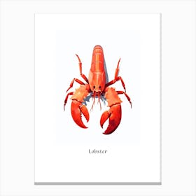 Lobster Kids Animal Poster Canvas Print