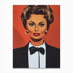 Sophia Loren Illustration Movies Canvas Print