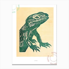 Iguana Bold Block 9 Poster Canvas Print