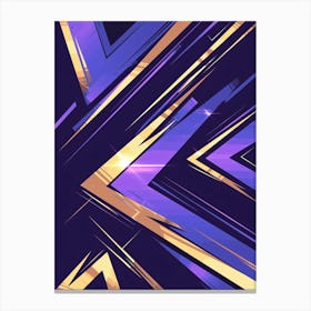 Abstract Purple And Gold Abstract Background Canvas Print