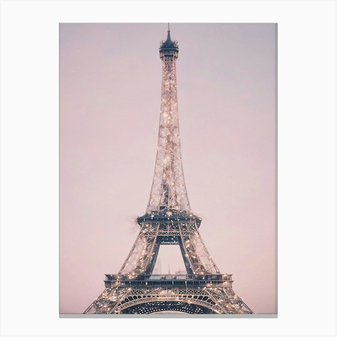 Eiffel Tower At Sunset Canvas Print by Lucent Art Shop