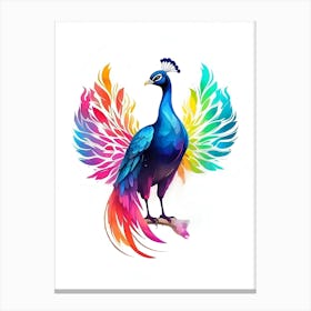 Colorful Peacock 2 Canvas Print