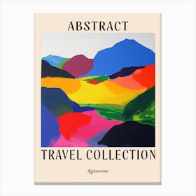 Abstract Travel Collection Poster Afghanistan 5 Canvas Print