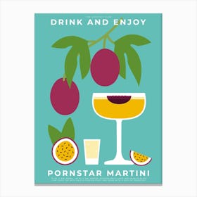 Pornstar Martini Cocktail Canvas Print