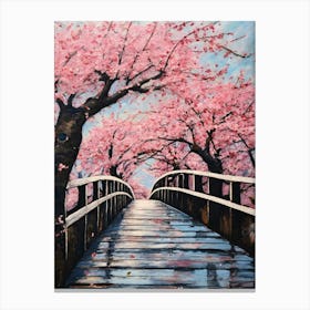 Cherry Blossom Bridge 1 Canvas Print