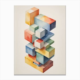 Tower Lacaim - Abstract Watercolor Painting Canvas Print