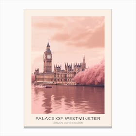 Palace Of Westminster London United Kingdom Travel Poster Canvas Print