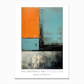 Orange And Teal Abstract Painting 2 Exhibition Poster Canvas Print