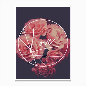 Floral Love Abstract Canvas Print