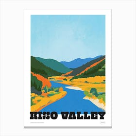 Kiso Valley Japan Colourful Travel Poster Canvas Print