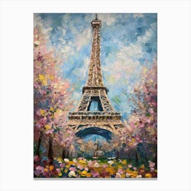 Eiffel Tower Paris France Monet Style 14 Canvas Print