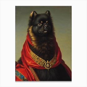Pomeranian Renaissance Portrait Oil Painting Canvas Print