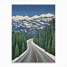 Snoqualmie Pass Retro Pop Art 25 Canvas Print