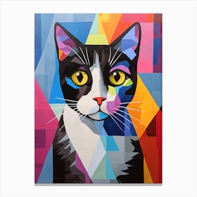 Cat Abstract Pop Art 5 Canvas Print