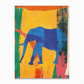 Elephant 4 Cut Out Collage Canvas Print