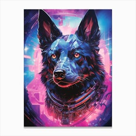 Futuristic Dog Canvas Print