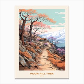 Poon Hill Trek Nepal Hike Poster Canvas Print