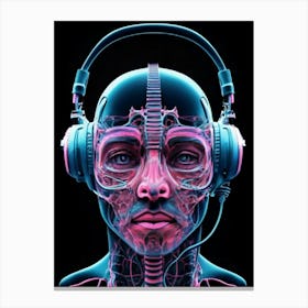 Man With Headphones 6 Canvas Print