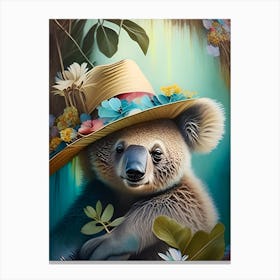 Koalawithhat Canvas Print