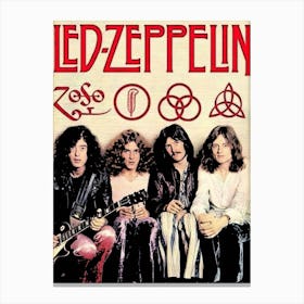 Led Zeppelin band music 1 Canvas Print