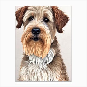 Soft Coated Wheaten Terrier Watercolour dog Canvas Print