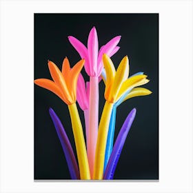Bright Inflatable Flowers Fountain Grass Canvas Print