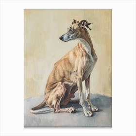 Greyhound Acrylic Painting 2 Canvas Print