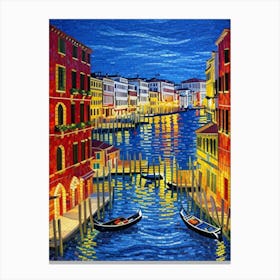 Venice At Night 4 Canvas Print