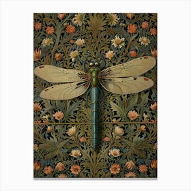 Dragonfly Style William Morris 2 Canvas Print