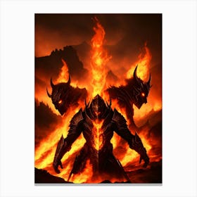 Hell Fire Warrior Canvas Print