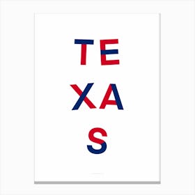 Texas State Flag Colours Canvas Print