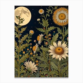 William Morris Moonlight In The Meadow Canvas Print