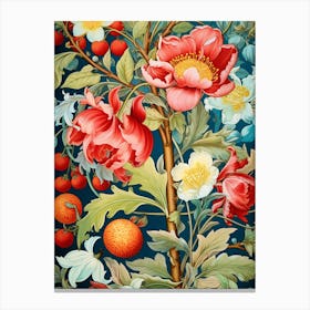 Peonies And Oranges Canvas Print