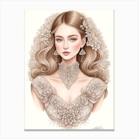 Bridal Portrait Canvas Print