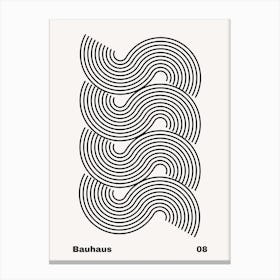 Geometric Bauhaus Poster B&W 8 Canvas Print