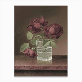 Roses In A Vase 13 Canvas Print