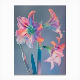 Iridescent Flower Amaryllis 3 Canvas Print